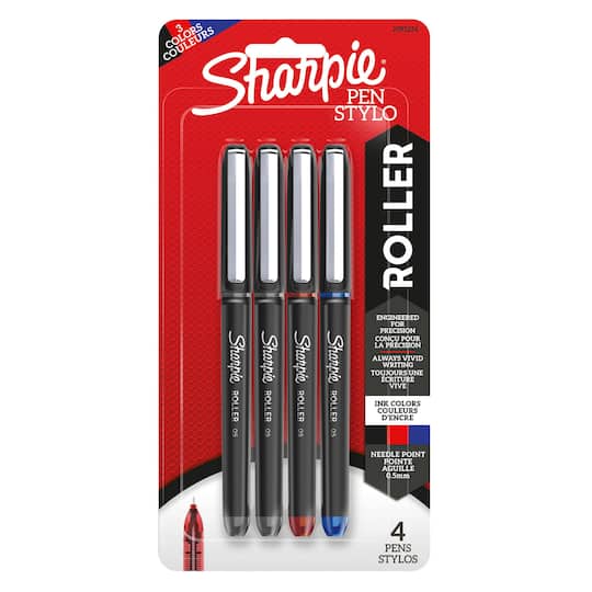 Sharpie&#xAE; 4 Rollerball Pens, 0.5mm